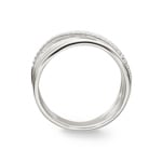 Damenring 925 Silber rhodiniert mit Zirkonia rund - ASRA134Z