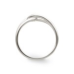 Damenring 925 Silber rhodiniert mit Zirkonia rund - ASRL77Z