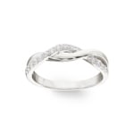 Ring 925 Silver rhodium-plated with round Cubic Zirconia - ASRS30Z