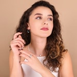 Damenring 925 Silber rhodiniert mit Zirkonia rund - ASRZ25Z