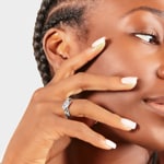 Bague Argent 925 rhodié avec zircones trilogie - ASRF53Z