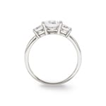 Bague Argent 925 rhodié avec zircones trilogie - S10.05115