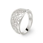Damenring 925 Silber rhodiniert, Ornament