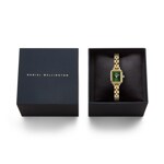 Daniel Wellington Quadro Mini Arch 3-link Emerald Sunray Gold - DW00100852