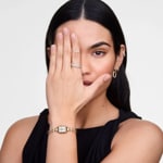 Daniel Wellington Quadro Mini Arch 3-link White Sunray Gold - DW00100850