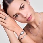 Daniel Wellington Quadro Mini Arch 3-link White Sunray Silver - DW00100844