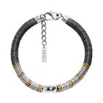 Diesel Armband Oval D Logo Beaded Hämatit Grau