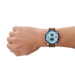 Diesel Griffed Chronograph Leather Brown / Blue - DZ4656
