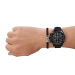 Diesel Griffed Chronograph Silicone Black Set - DZ4650SET