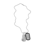 Diesel Necklace Dog-Tag Font Silvery - DX1553040