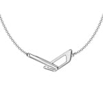 Diesel Chooker Necklace Steel D-Logo