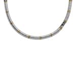 Diesel Kette Oval D Logo Beaded Hämatit Grau