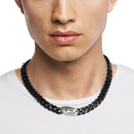 Diesel Kette Oval D Logo Schwarz - DX1610931