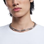 Diesel Kette Oval D Logo Silbrig - DX1626040