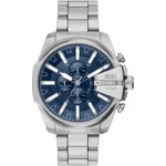 Diesel Mega Chief Slim Chronographe 48mm Argenté / Bleu