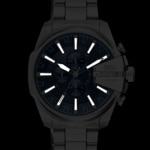 Diesel Mega Chief Slim Chronographe 48mm Argenté / Bleu - DZ4721