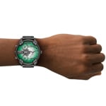 Diesel Mr. Daddy Slim Chronograph Grau / Grün - DZ7488
