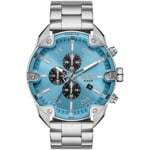 Diesel Spiked Chronograph Silbrig / Blau