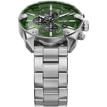 Diesel Spiked Chronographe Argenté / Vert - DZ4712