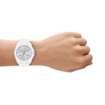 Diesel Stinger 3H Blanc / Argenté 45mm - DZ2244