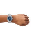 Diesel Stinger Chronograph Silbrig / Blau - DZ4706