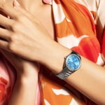 Ebel Sport Classic Lady Diamonds Argenté / Bleu 33mm - 1216602