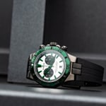 Edox Delfin Chronograph Grau / Grün - 10112 37GNVCA ANV