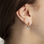 Einzel-Kreole mit Dreieck 750/18 K Bicolor - 1564.02319/1300