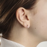 Einzel-Ohrstecker 750/18 K Bicolor, Klettern - 1563.03032/0001