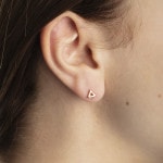 Single Stud Earring 750/18 K Yellow Gold - 1163.03677/0001