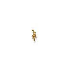 Einzel-Ohrstecker 750/18 K Gelbgold, Basketballer - 1163.03189/0001