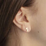 Clou d'oreille simple or jaune 750/18 ct, Gentiana - 1163.03893/0001