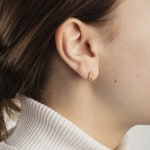 Einzel-Ohrstecker 750/18 K Gelbgold Schwingen - 1163.03188/0001