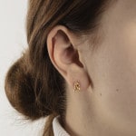 Einzel-Ohrstecker 750/18 K Gelbgold Schwingen - 1163.03188/0001