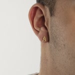 Einzel-Ohrstecker 750/18 K Gelbgold Schwingen - 1163.03188/0001