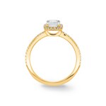 Emerald Halo Diamond Ring 750/18 K Yellow Gold 1.23 ct G/si - RI-6434-03-GG