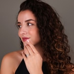 Emerald Halo Diamond Ring 750/18 K White Gold 0.51 ct G/si - RI-6437-02-WG