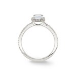 Emerald Halo Diamond Ring 750/18 K White Gold 1.23 ct G/si - RI-6434-02-WG
