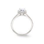 Émeraude bague diamant halo or gris 750/18 ct 1.37 ct G/si - RI-6438-02-WG