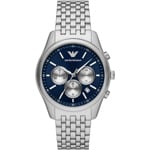 Emporio Armani Antonio Chronographe Argenté / Bleu