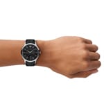 Emporio Armani Archetipo Date Silbrig / Schwarz - AR11826