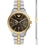 Emporio Armani Dario Chronograph Bicolour / Brown