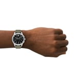 Emporio Armani Dario Chronographe Argenté & Noir / Vert - AR11693