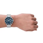 Emporio Armani Diver Chrono Mesh Silver / Blue - AR11587