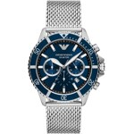 Emporio Armani Diver Chrono Mesh Silver / Blue - AR11587