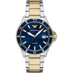 Emporio Armani Diver World Explorer Date Bicolor / Blau 