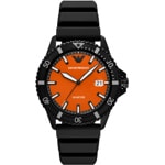 Emporio Armani Diver World Explorer Date Schwarz / Orange