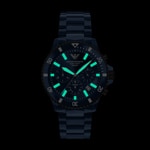 Emporio Armani Diver World Explorer Keramik Solar Chronograph Blau - AR70024