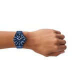 Emporio Armani Diver World Explorer Keramik Solar Chronograph Blau - AR70024