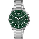 Emporio Armani Diver World Explorer Solar Chronograph Argenté / Vert